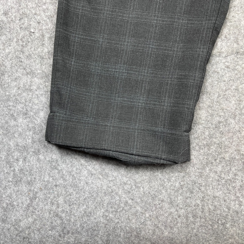 VTG Ralph Ralph Lauren Mens Pleated Cuffed Pants Gray Plaid 32X30(28) Classic - Picture 5 of 10